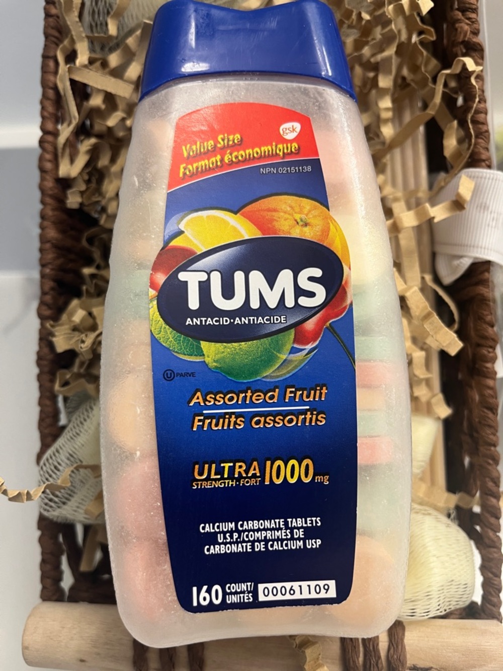 45. TUMS Ultra Strength Antacid for Heartburn Relief, Assorted Fruit, 160 tablet